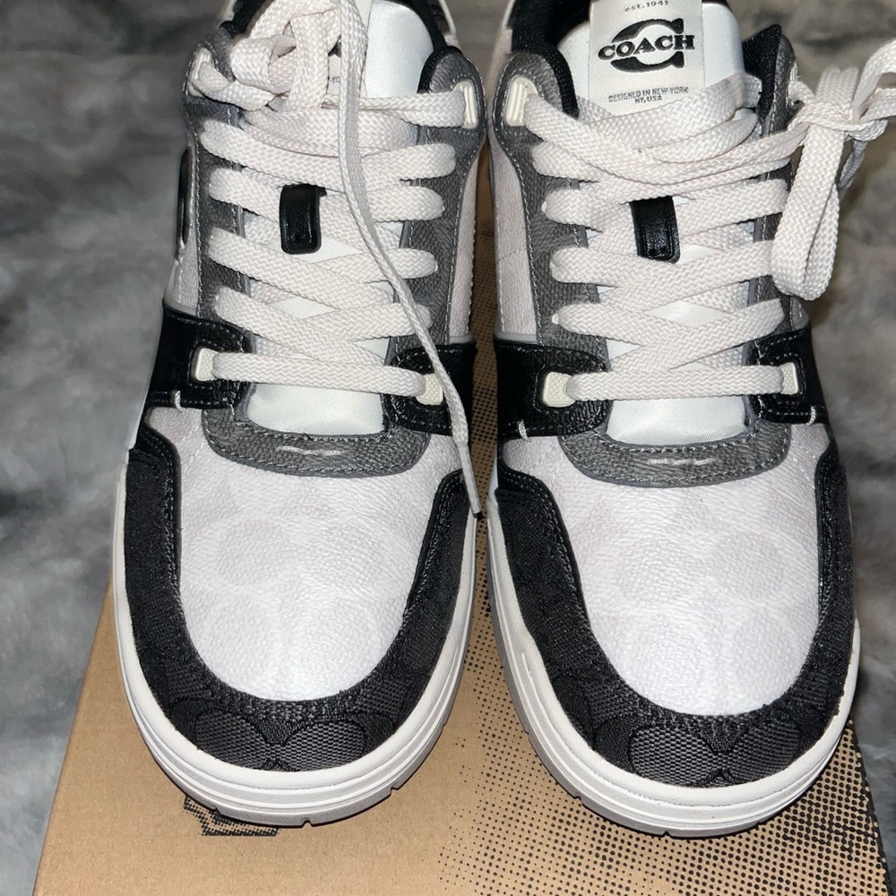 Coach Monochrome Lace-Up Sneakers